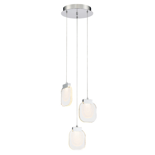 Paget 3-Light LED Chandelier in Chrome by Eurofase Lighting