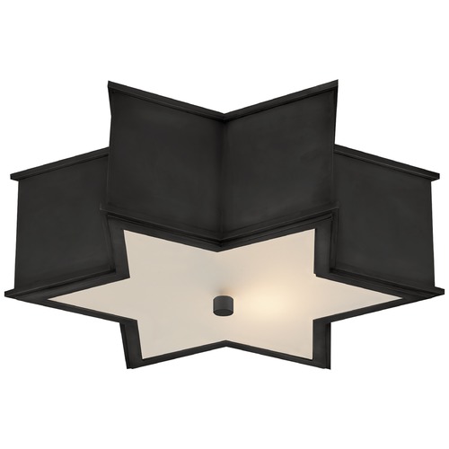 Visual Comfort Signature Collection Alexa Hampton Sophia Flush Mount in Gun Metal by Visual Comfort Signature AH4017GMFG