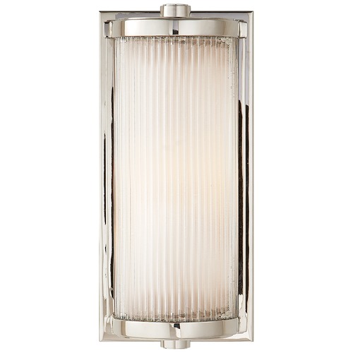 Thomas OBrien Dresser Glass Rod Light in Nickel by Visual Comfort Signature