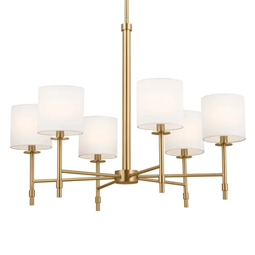 Ali 22.50-Inch Chandelier in Brushed Natural Brass by Kichler Lighting