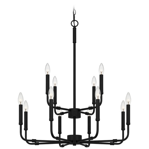 Quoizel Lighting Quoizel Lighting Abner Matte Black Chandelier ABR5128MBK