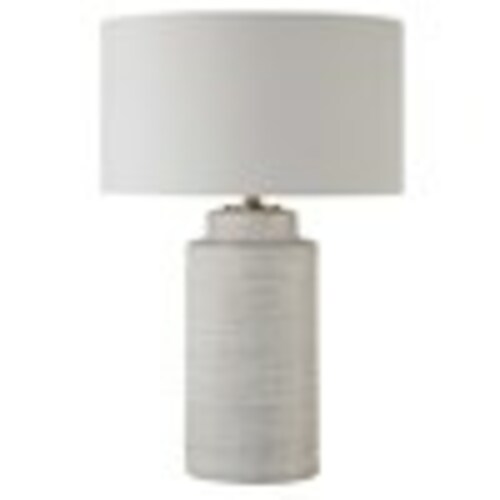 The Uttermost Company Crimp Ivory & Brass Table Lamp with Drum Shade