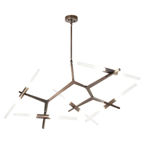 Modern 10-Light LED Chandelier in Dark Bronze