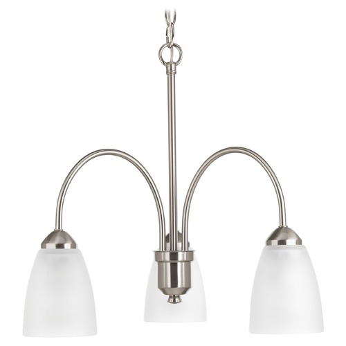 Progress Lighting Gather Brushed Nickel Mini Chandelier by Progress Lighting P4734-09