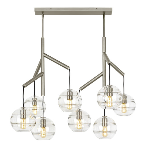 Visual Comfort Modern Collection Sean Lavin Sedona Double Chandelier in Nickel by Visual Comfort Modern 700SDNMPL2CS
