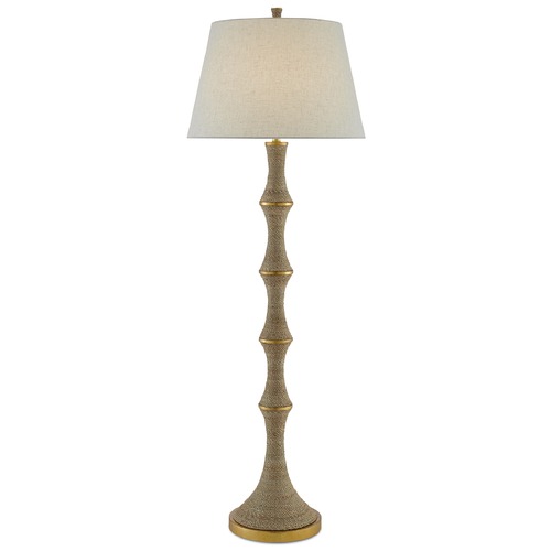 Currey and Company Lighting Bourgeon Floor Lamp in Natural/Dark Gold Leaf by Currey & Company 8000-0039