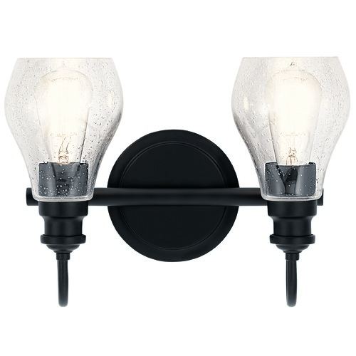 Greenbrier 14.25-Inch Black Vanity Light by Kichler Lighting