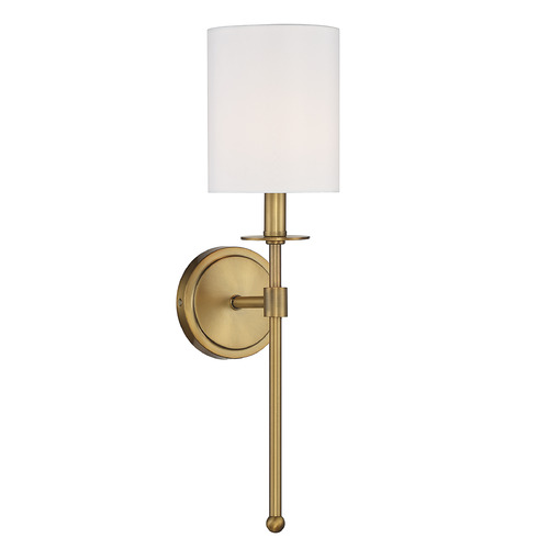 20-Inch High Wall Sconce in Natural Brass by Meridian