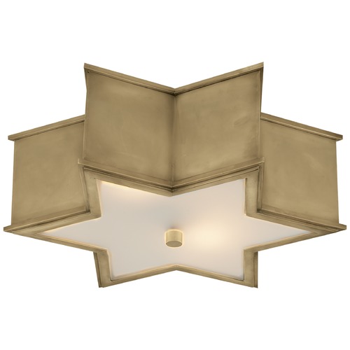 Visual Comfort Signature Collection Alexa Hampton Sophia Flush Mount in Natural Brass by Visual Comfort Signature AH4017NBFG