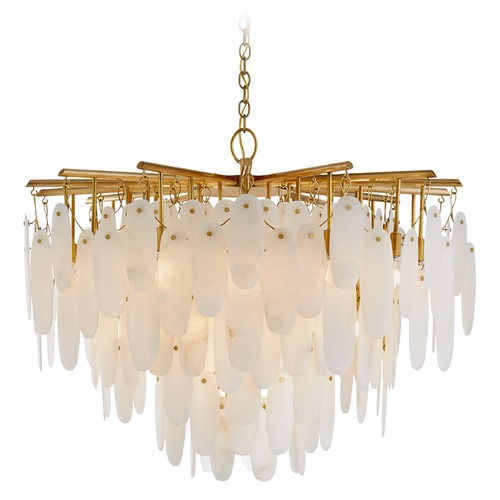 Visual Comfort Signature Collection Chapman & Myers Cora Waterfall Chandelier in Brass by Visual Comfort Signature CHC5911ABALB