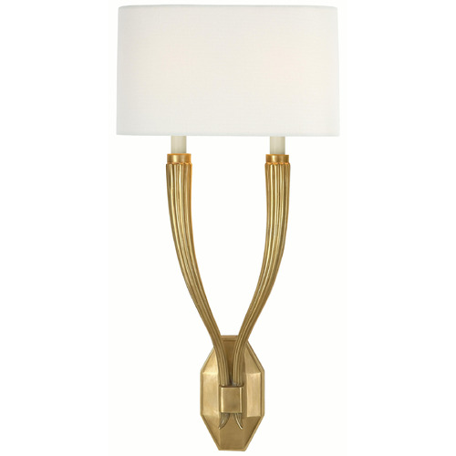 Visual Comfort Signature Collection Visual Comfort Signature Collection Chapman & Myers Ruhlmann Antique-Burnished Brass Sconce CHD2461AB-L