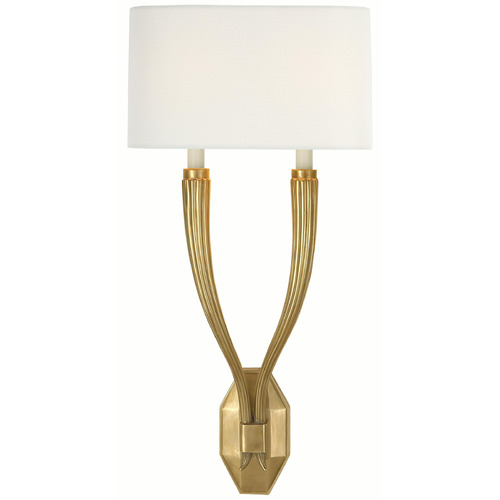 Visual Comfort Signature Collection Chapman & Myers Ruhlmann Antique-Burnished Brass Sconce