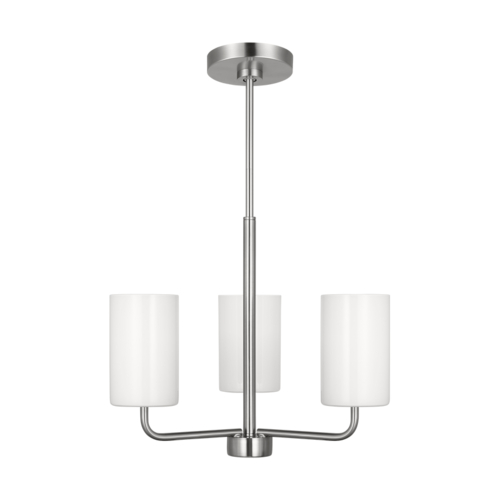 Rhett Small Chandelier in Brushed Steel by Generation Lighting
