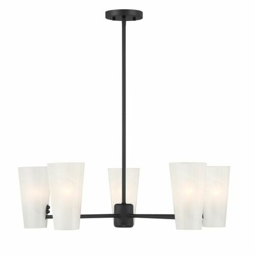 4-Light Chandelier in Matte Black by Meridian