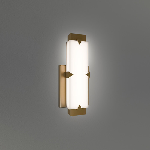 Modern Forms by WAC Lighting Modern Forms Carlisle Aged Brass LED Sconce WS-7511-35-AB
