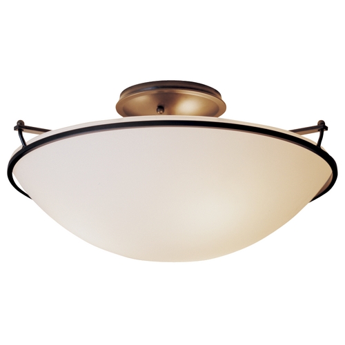 Hubbardton Forge Lighting Three-Light Semi-Flush Ceiling Light 124304-SKT-07-GG0053