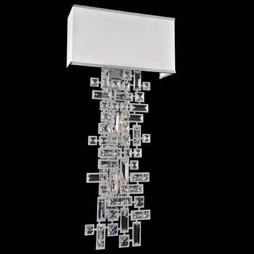 Allegri Crystal Vermeer Chrome Sconce