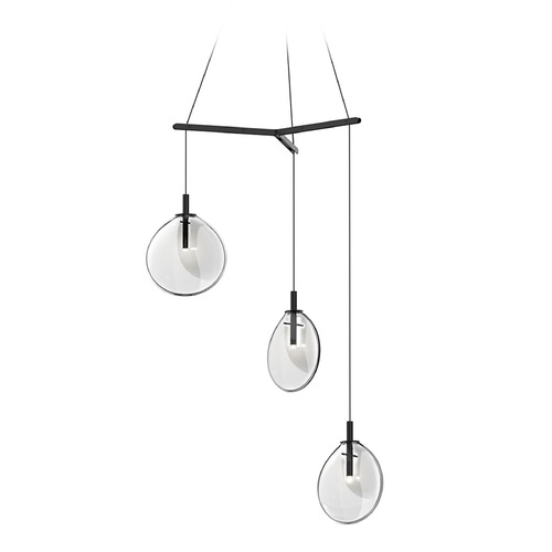 Cantina LED Multi-Light Pendant Black by Sonneman Lighting