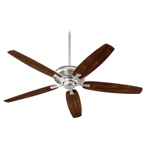 Apex Satin Nickel Ceiling Fan Without Light by Quorum Lighting
