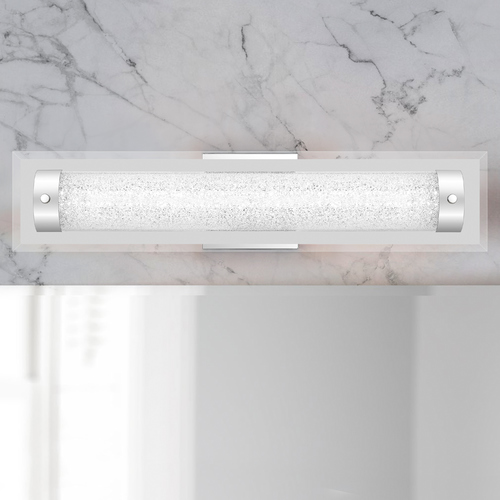 Glitz Polished Chrome LED Vertical Bathroom Light by Quoizel Lighting