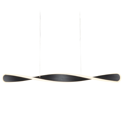 Pirouette 40-Inch LED Linear Pendant in Black by ET2 Lighting