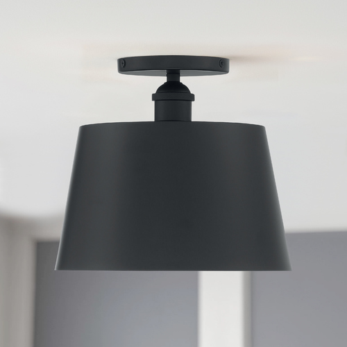 Motif Black / Gold Accents Semi-Flush Mount by Satco Lighting