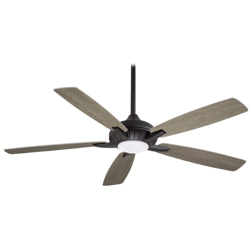 Minka Aire Dyno XL 60-Inch LED Ceiling Fan in Coal with Seashore Grey Blades F1001-CL
