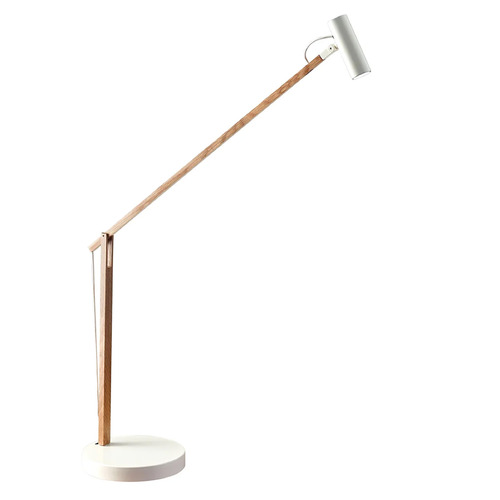 Adesso Home Crane Natural Ash Wood and White LED Task / Reading Lamp