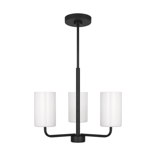 Rhett Small Chandelier in Midnight Black by Generation Lighting
