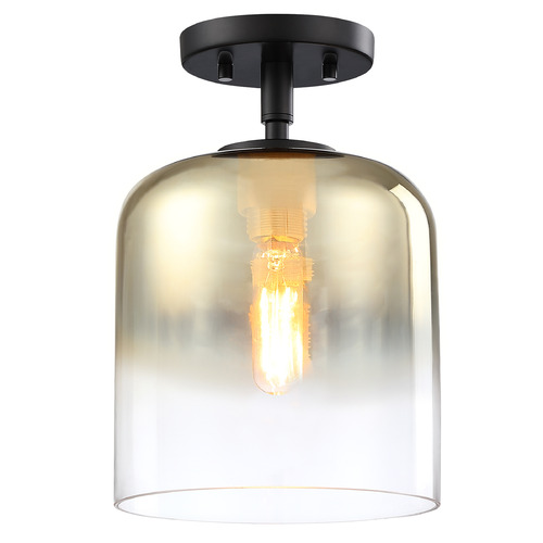 Designers Fountain Gatsby Matte Black Semi-Flushmount Light