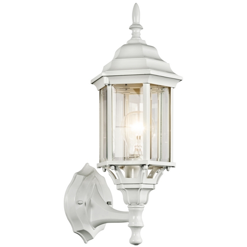 Kichler Lighting Kichler Outdoor Wall Light with Clear Glass in White Finish 49255WH