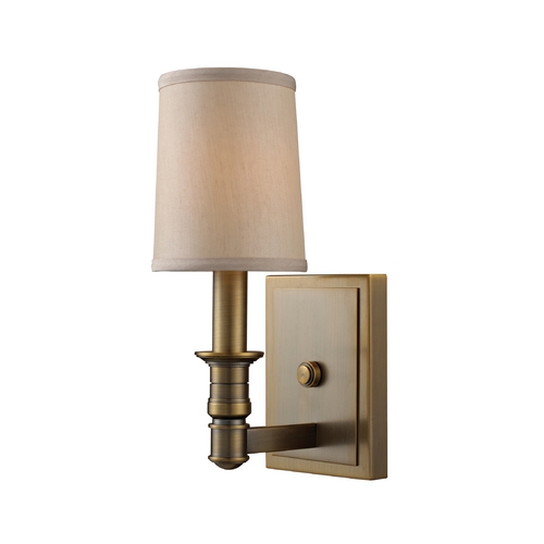 Elk Lighting Sconce Wall Light in Brushed Antique Brass Finish 31260/1