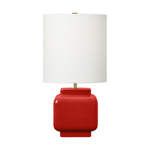 Anderson 20-Inch Table Lamp in Lucent Red by Visual Comfort Studio