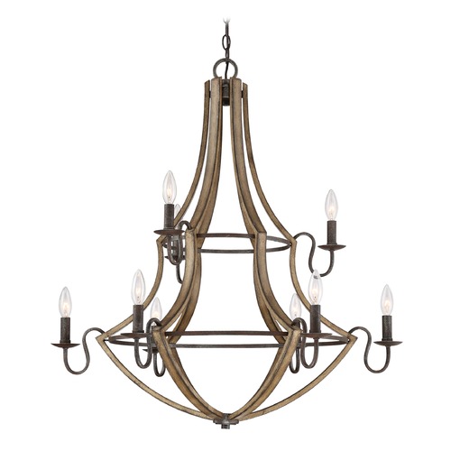 Quoizel Lighting Shire 32.50-Inch Chandelier in Rustic Black by Quoizel Lighting SHR5009RK