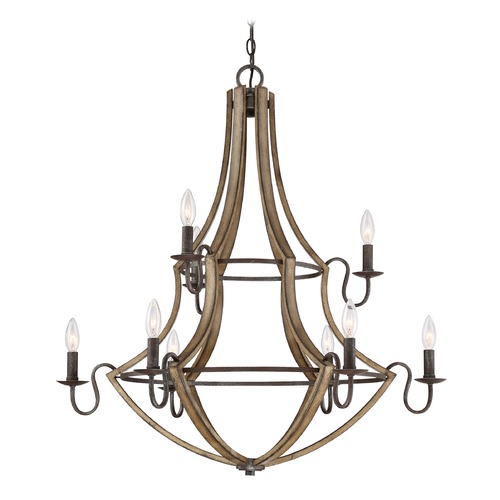 Shire 32.50-Inch Chandelier in Rustic Black by Quoizel Lighting