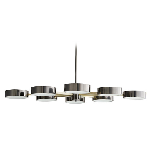 Linus Starburst Chandelier in Black Nickel & Brass by Arteriors Home
