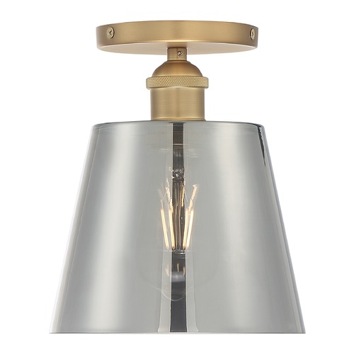 Satco Lighting Motif Brushed Brass Semi-Flush Mount by Satco Lighting 60/7323