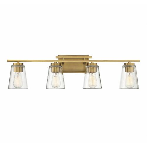 Calhoun 32-Inch Warm Brass Bathroom Light by Savoy House