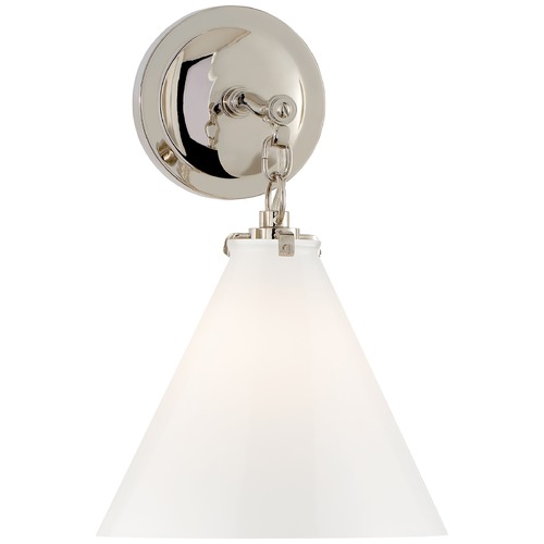 Thomas OBrien Katie Conical Sconce in Nickel by Visual Comfort Signature
