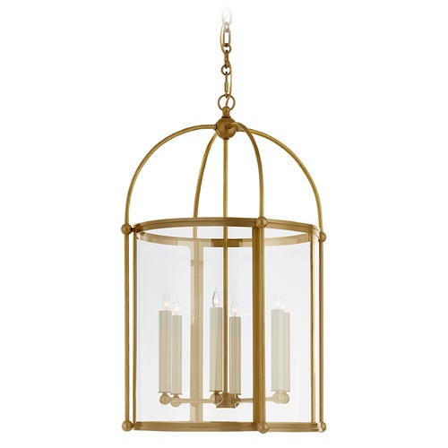 Visual Comfort Signature Collection Chapman & Myers Riverside Lantern in Antique Brass by Visual Comfort Signature CHC3451ABCG