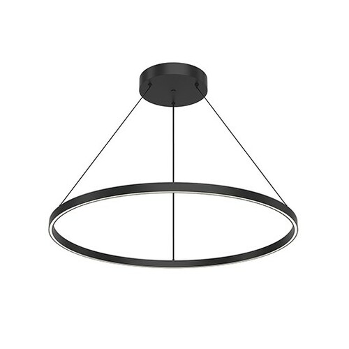Cerchio Black LED Pendant by Kuzco Lighting