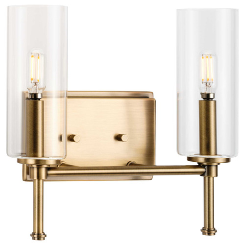 Progress Lighting Progress Lighting Elara Vintage Brass Bathroom Light P300357-163