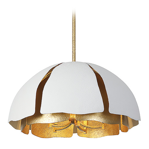 Savoy House Savoy House Lighting Brewster Cavalier Gold & Royal White Pendant Light with Bowl / Dome Shade 7-1399-5-14