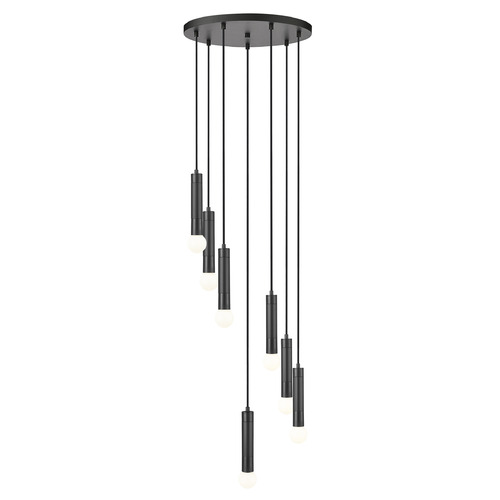 Z-Lite Z-Lite Stari Matte Black Multi-Light Pendant 1956P-7R-MB