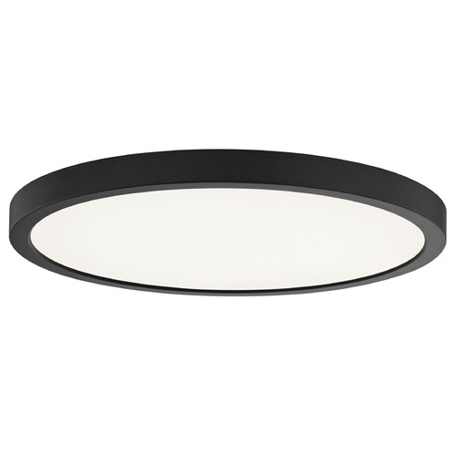 Flat LED Light Surface Mount 14-Inch Round Matte Black 5CCT 1712LM