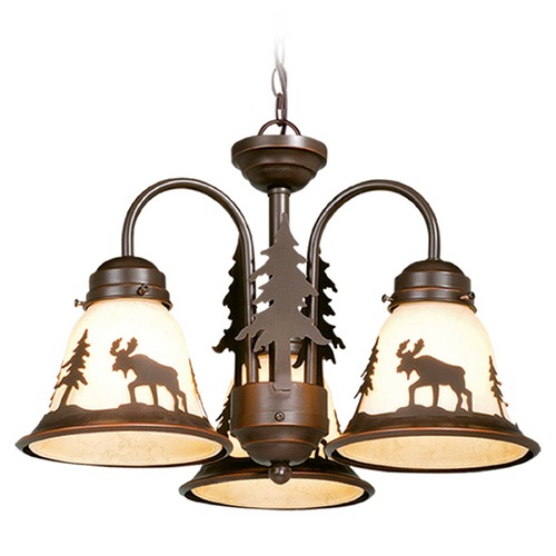 Vaxcel Lighting Yellowstone Burnished Bronze Mini-Chandelier by Vaxcel Lighting LK55616BBZ-C