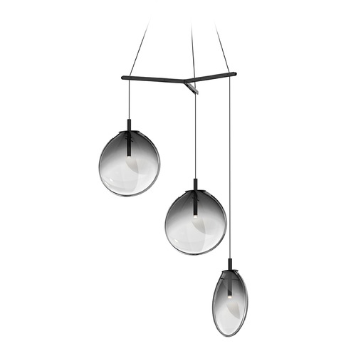 Sonneman Lighting Cantina LED Multi-Light Pendant Black by Sonneman Lighting 2995.25K-MED