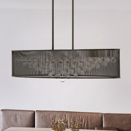 Fiona 42-Inch Oval Crystal Chandelier in Black by Fredrick Ramond