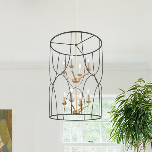 Progress Lighting Landree Black 8-Light Pendant by Progress Lighting P500177-031