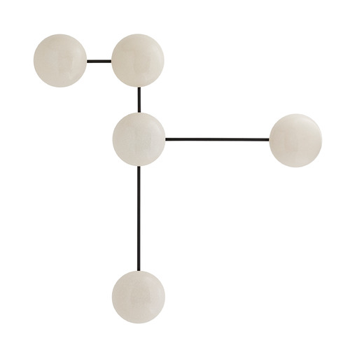 Arteriors Home Lighting Glaze Sculptural Sconce in Blackened Steel and Ivory by Arteriors Home DA49007